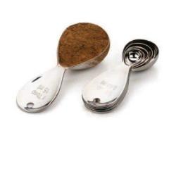 Measuring Spoon 5 Piece Set Stainless Steel Teardrop by Homeportonline