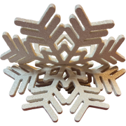 Sparkling Wood Snowflakes Large