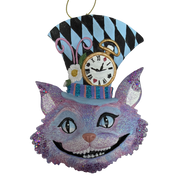 Cheshire Cat - Alice in Wonderland Flat Back Character Head Ornament