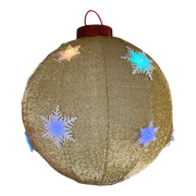 23.5"D B/O Lighted Collapsible Holiday Ball Ornament - Gold