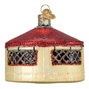 Yurt Glass Ornament