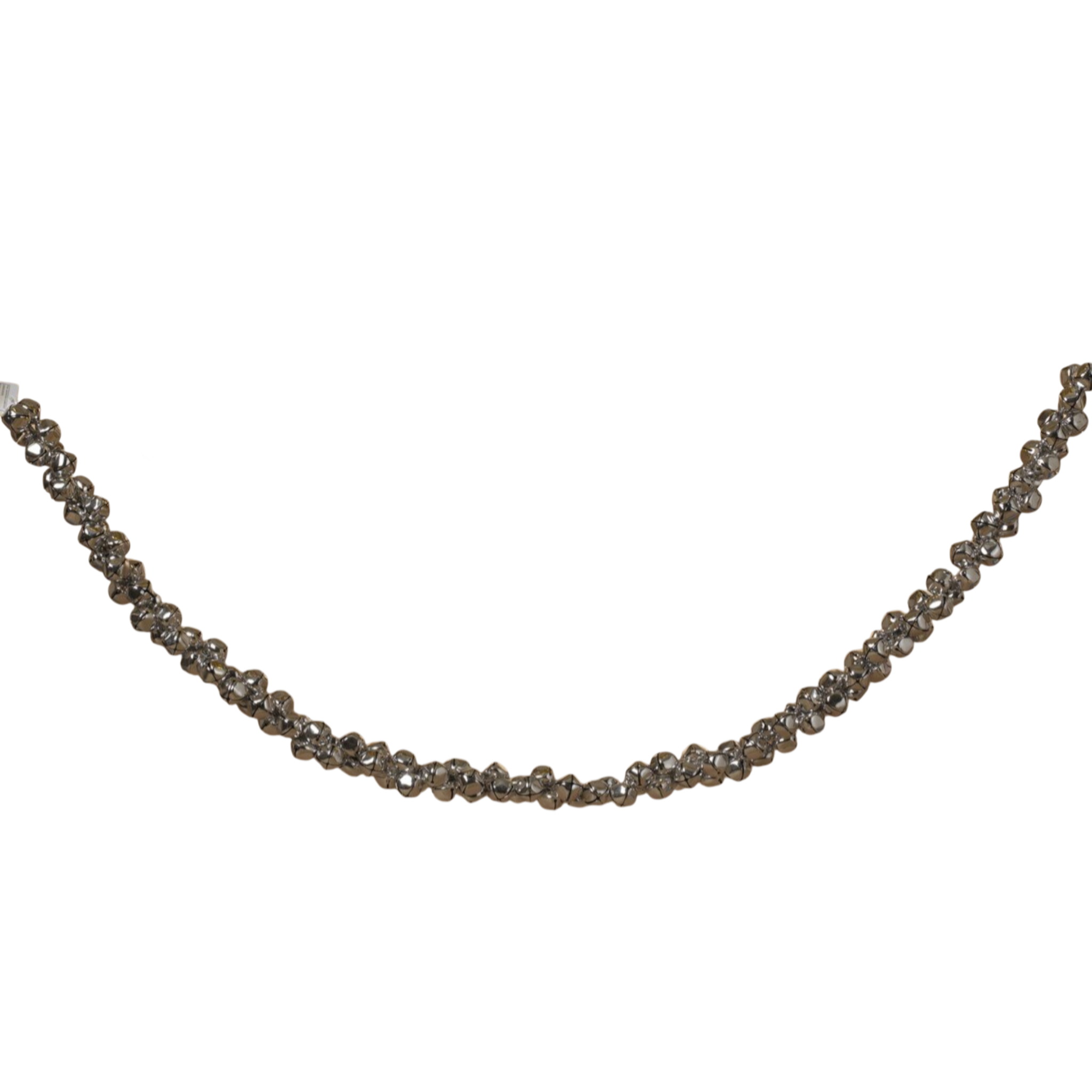 70 Inch Metal Jingle Bell Garland - Silver