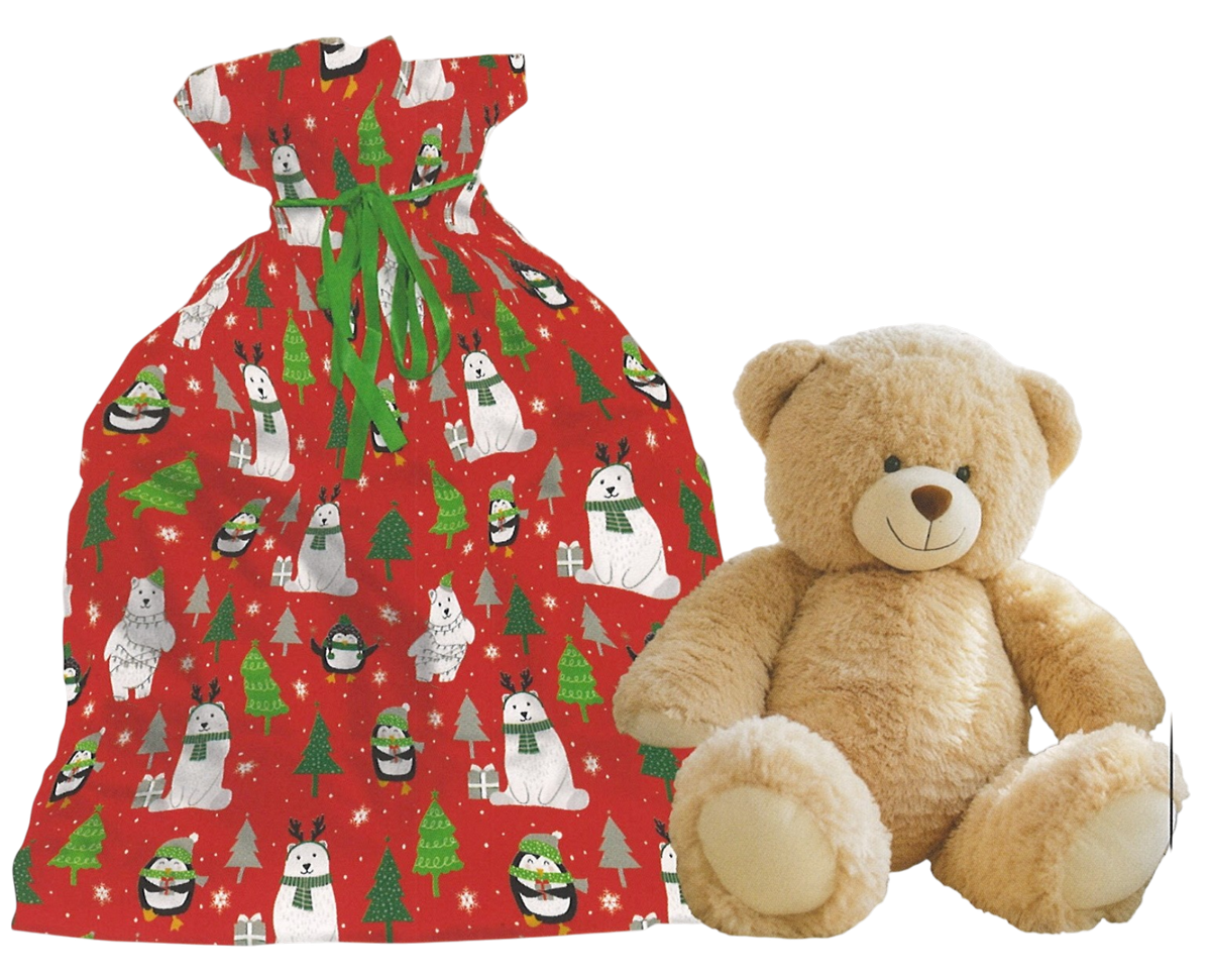 Pullstring Jumbo Foil Gift Bag - Penguins and Polar Bears