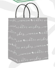 Kraft Large Christmas Gift Bag - Warm Winter Wishes
