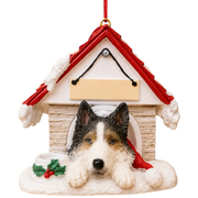 Ceramic Doghouse Ornament - Siberian Husky