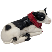 Country Cow Figurine - The Serene Recumbent Angel