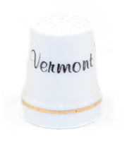Vermont Ceramic Thimble - Covered Bridge