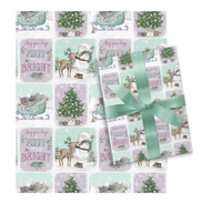 Holiday Children’s Roll Wrap – Merry & Bright Pattern – 30" x 168"