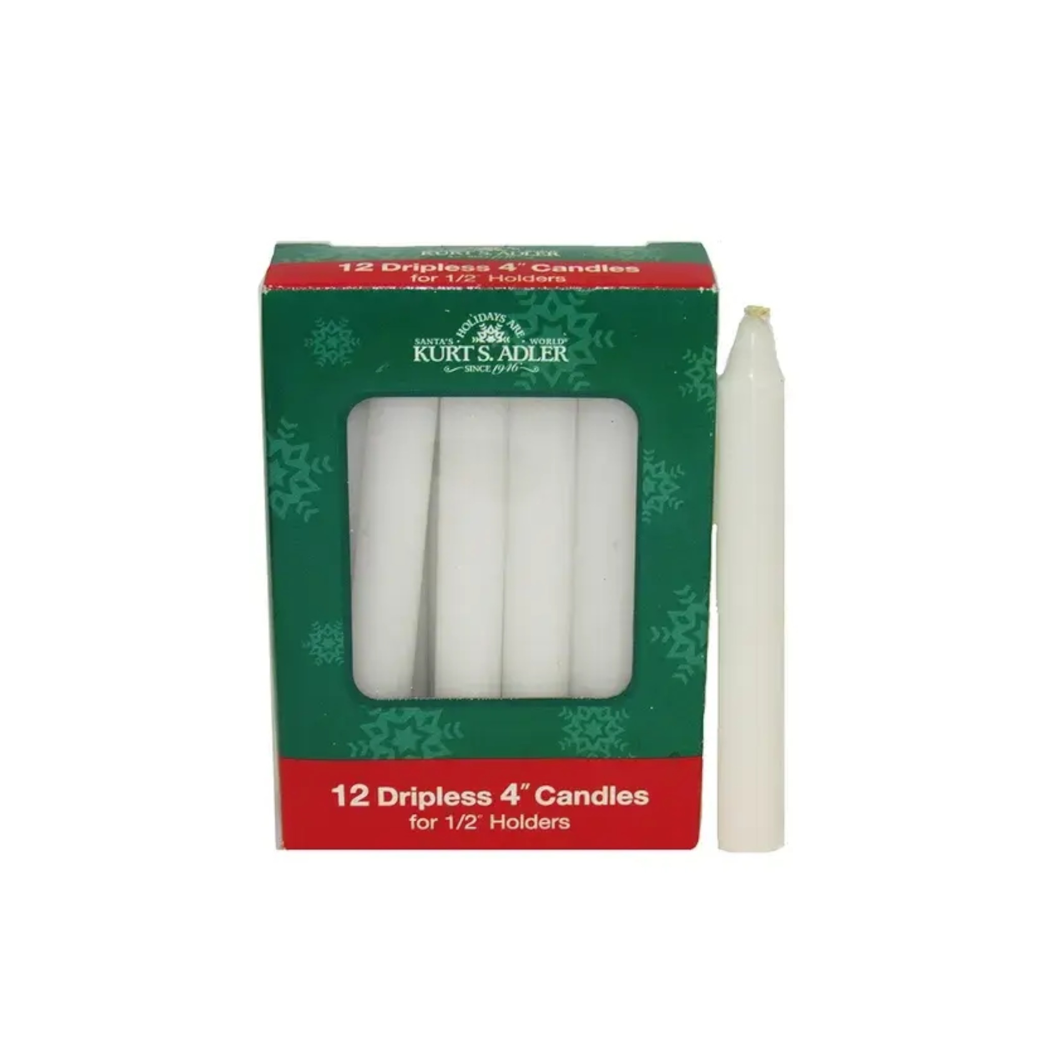 White Dripless Candle for Glockenspell Chimes - 12 Piece Box Set