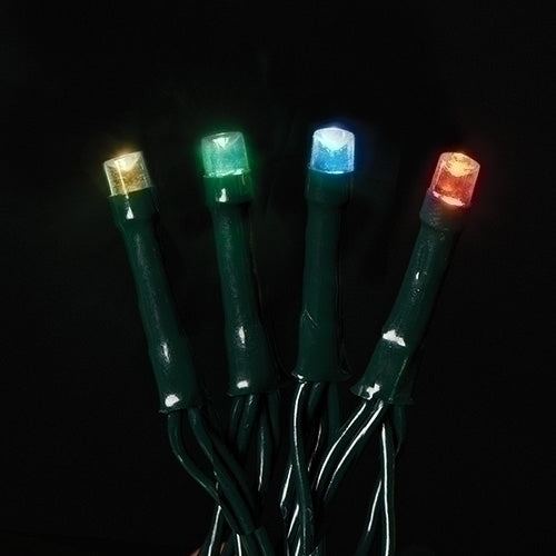 USB powered 200 LED (52 foot) Green Wire Multifunction Lights with Timer - Multicolor