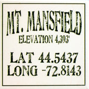Local Towns Ceramic Coaster - Mt Mansfield