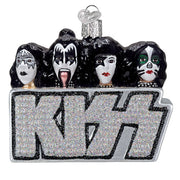 Kiss Band  Glass Ornament