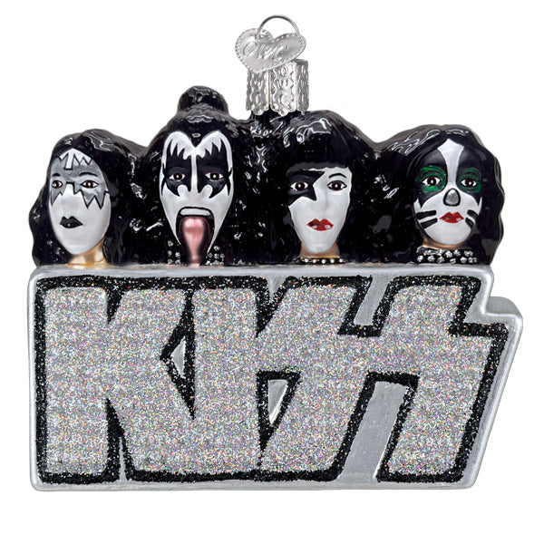 Kiss Band  Glass Ornament