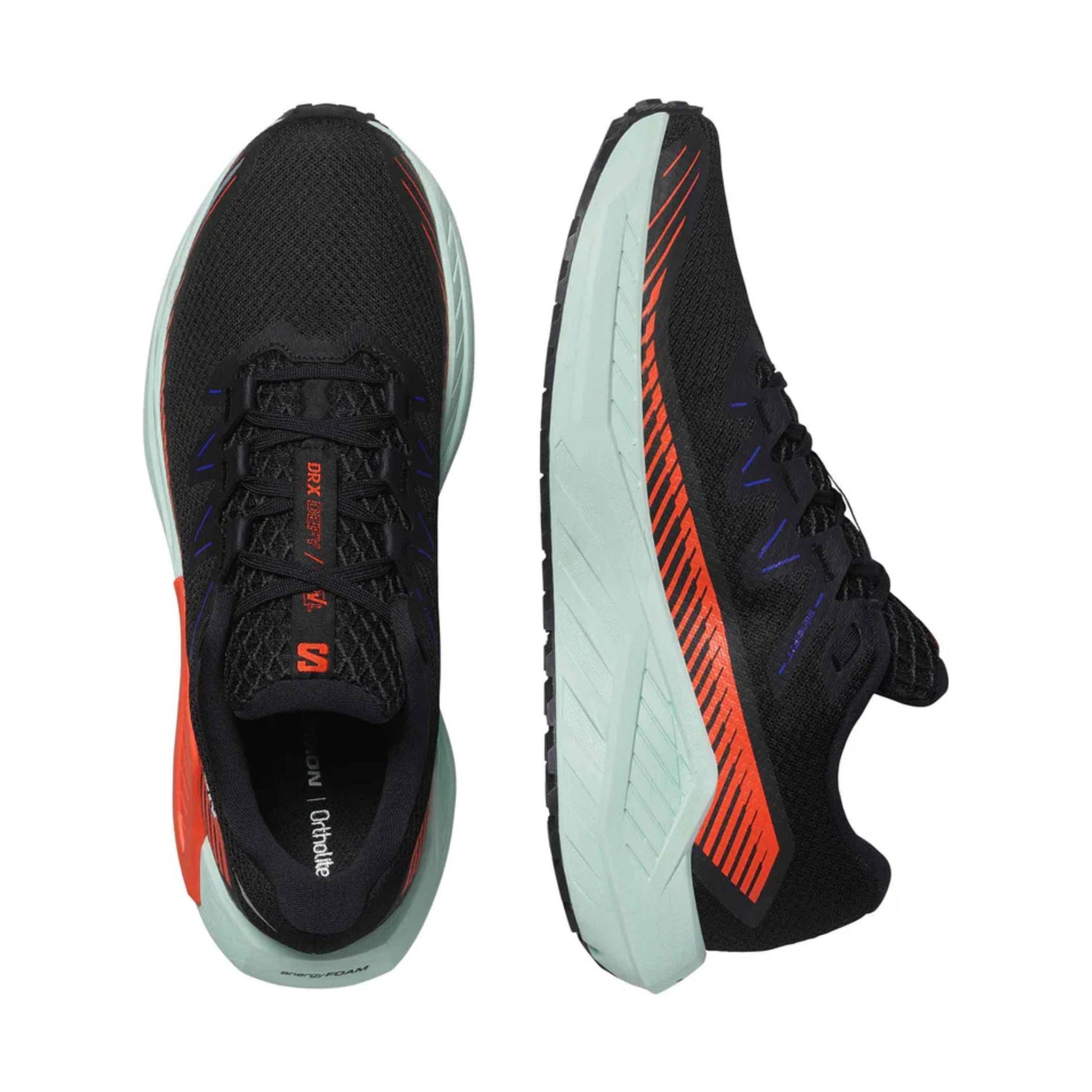 Salomon Men's DRX DEFY GRVL Road Running Shoes - Black/Cherry Tomato/Bay by Lenny's Shoe & Apparel