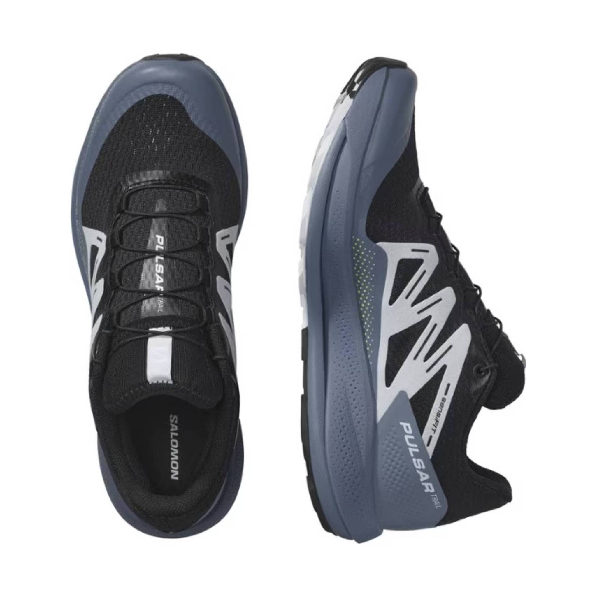 Salomon Men's Pulsar Trail Running Shoes - Black/China Blue/Artic Ice by Lenny's Shoe & Apparel
