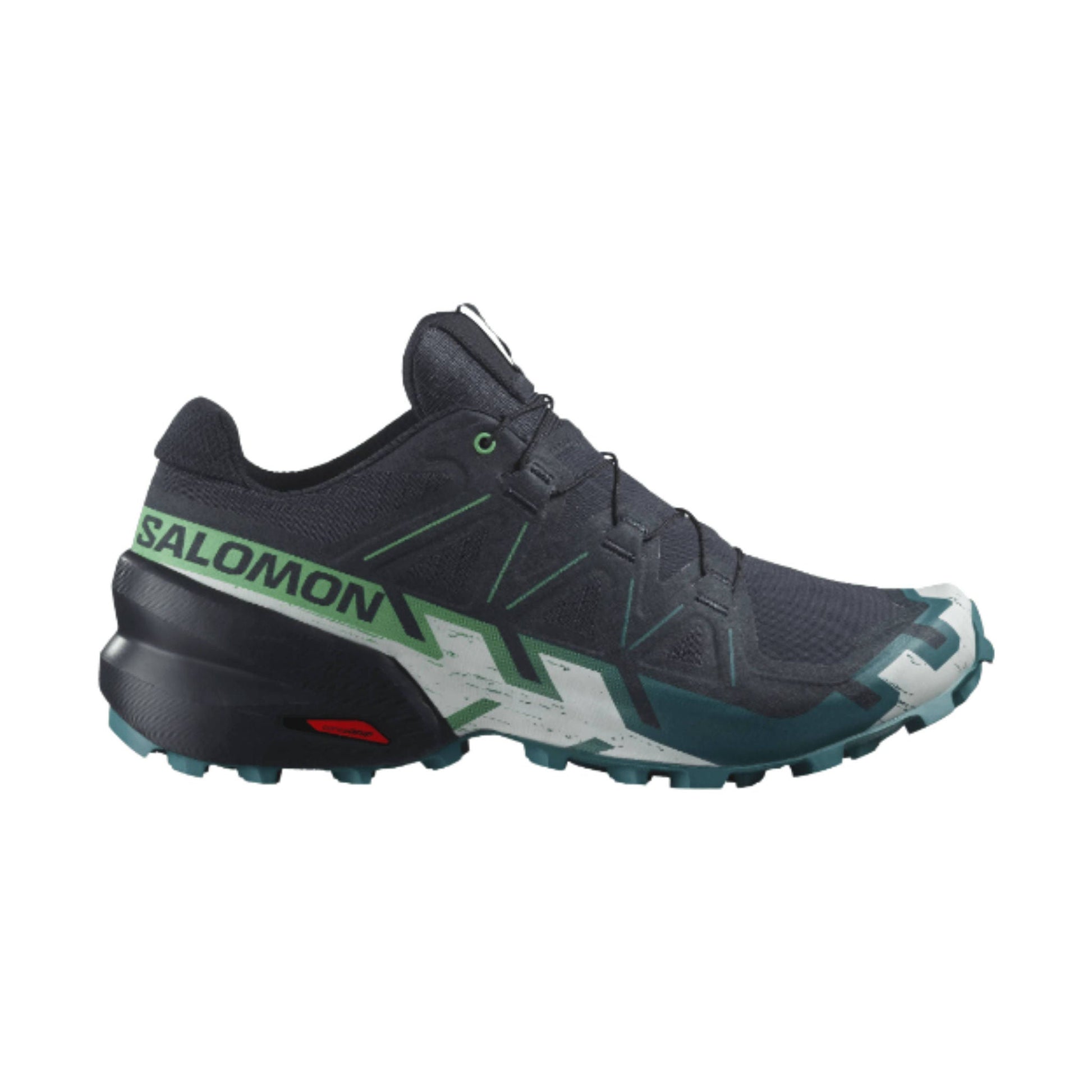 Salomon Men's Speedcross 6 Trail Running Shoes - Carbon/Tahitian Tide/White by Lenny's Shoe & Apparel
