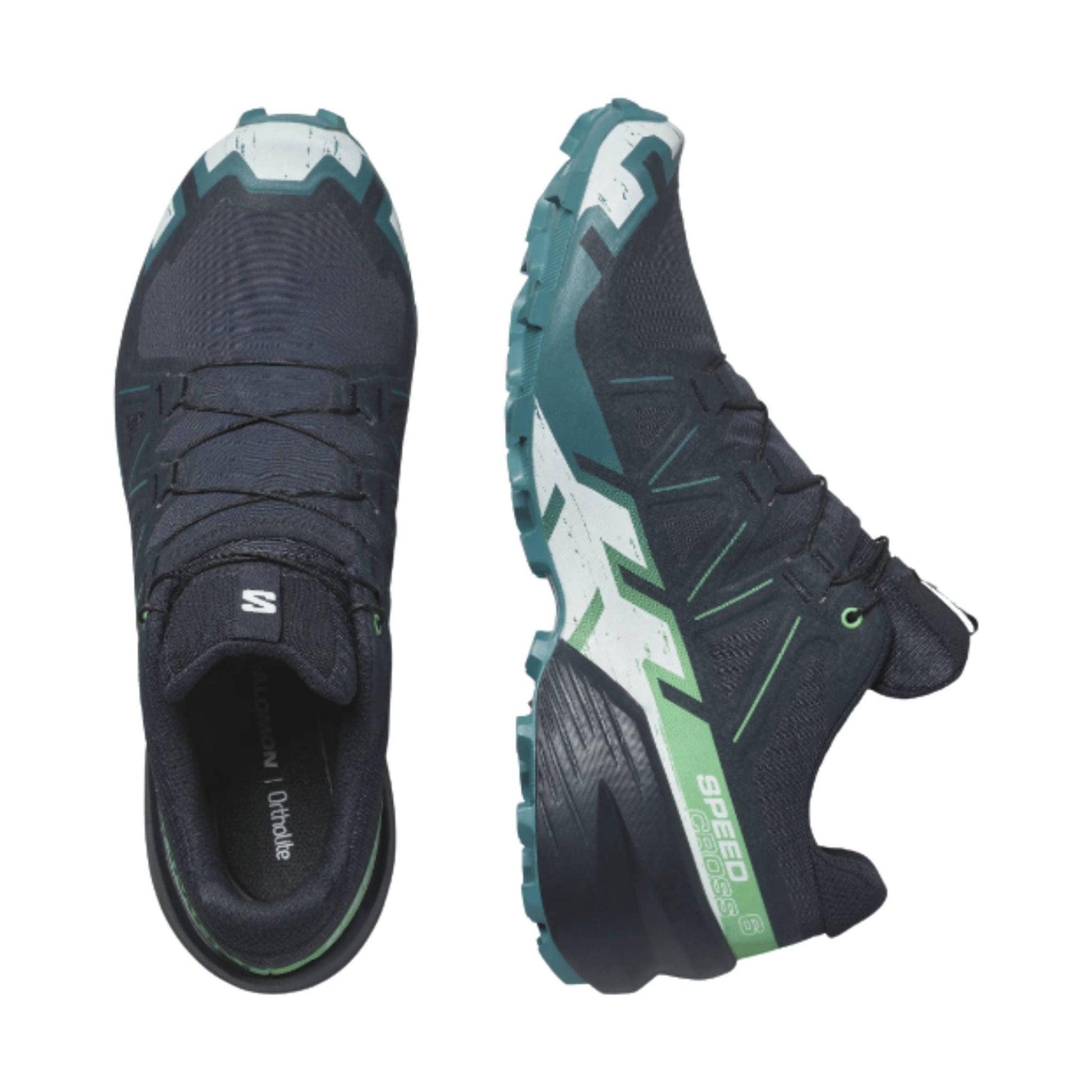Salomon Men's Speedcross 6 Trail Running Shoes - Carbon/Tahitian Tide/White by Lenny's Shoe & Apparel