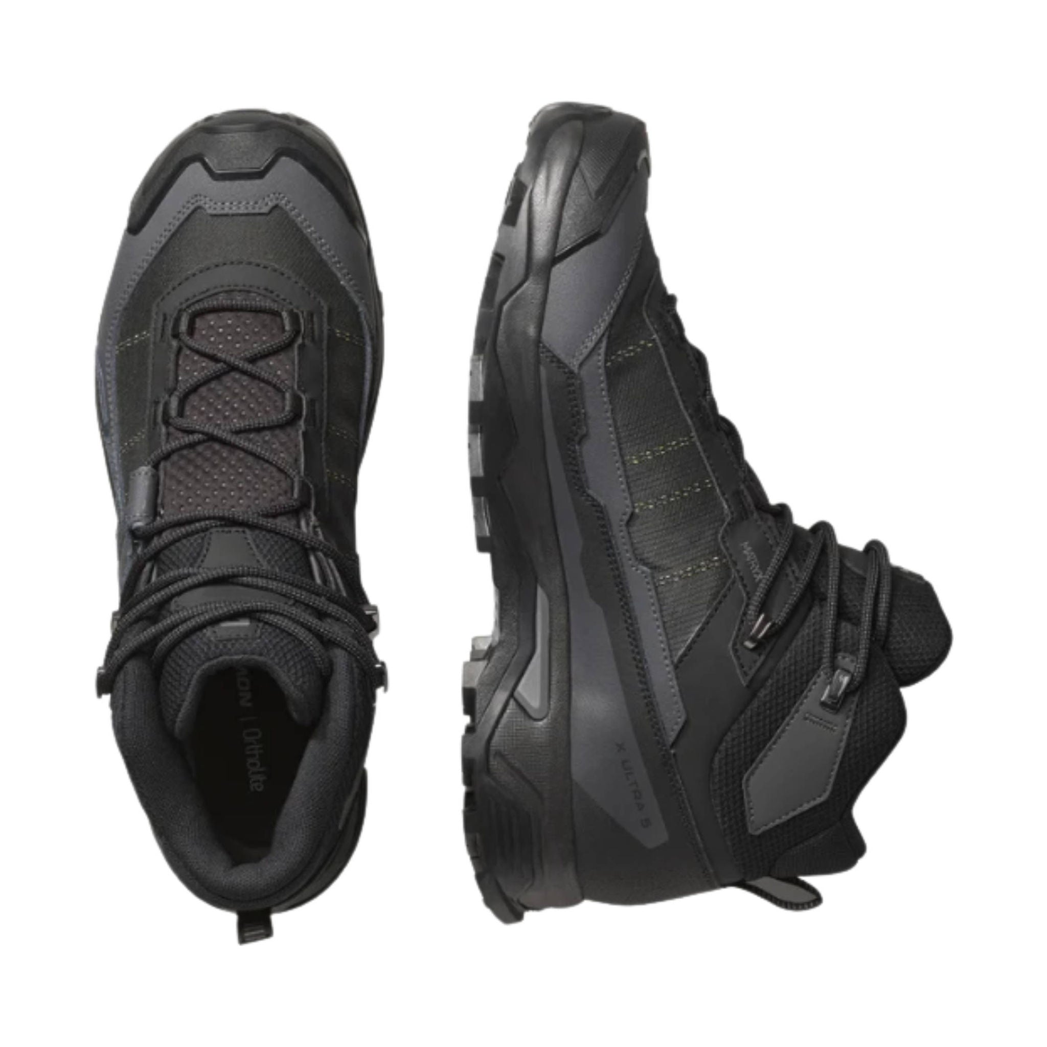 Salomon Men's X Ultra 5 Mid Gore Tex Hiking Boots - Black/Asphalt Castlerock by Lenny's Shoe & Apparel