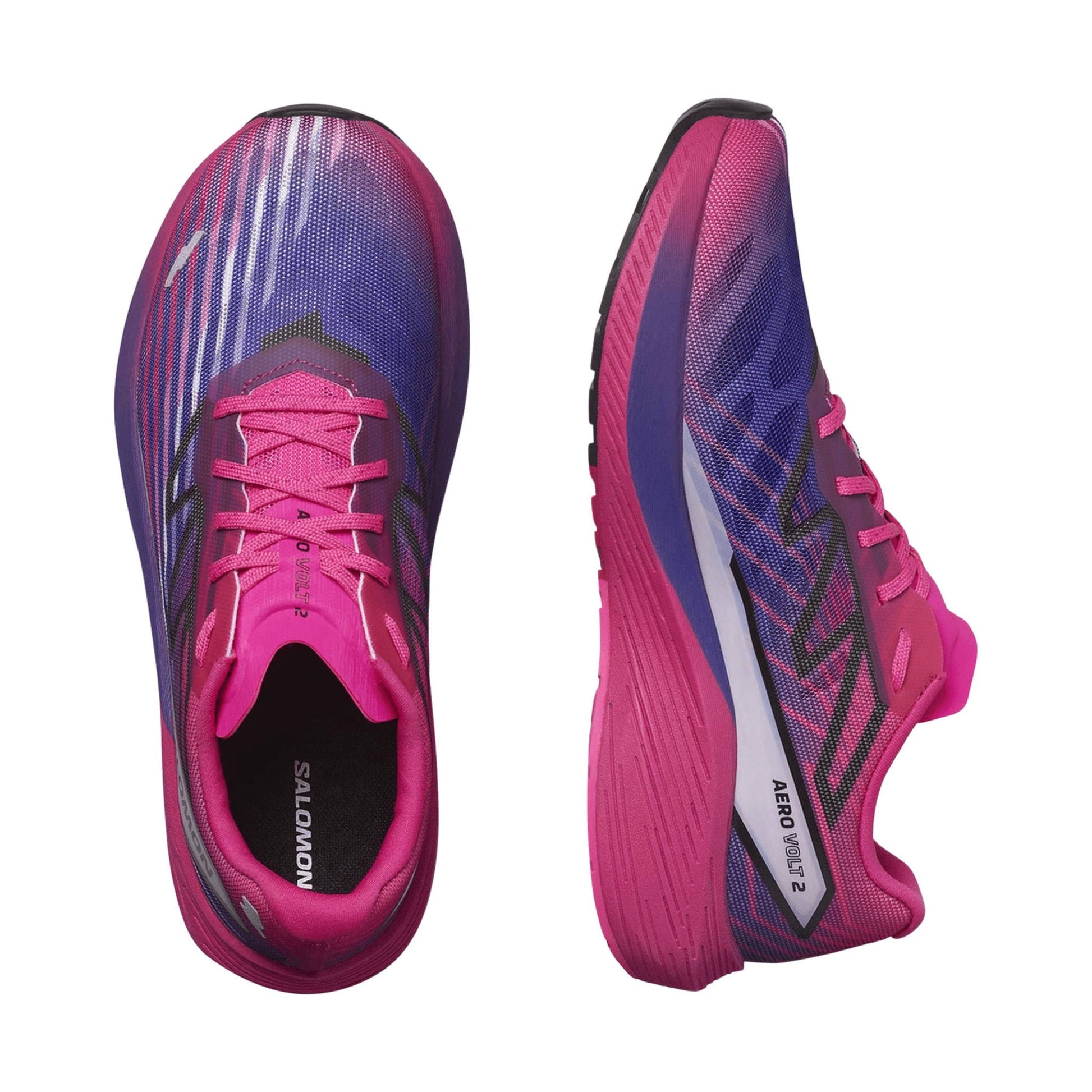 Salomon Women's Aero Volt 2 Running Shoes - Pink Glo/Beetroot Purple/Spectrum Blue by Lenny's Shoe & Apparel