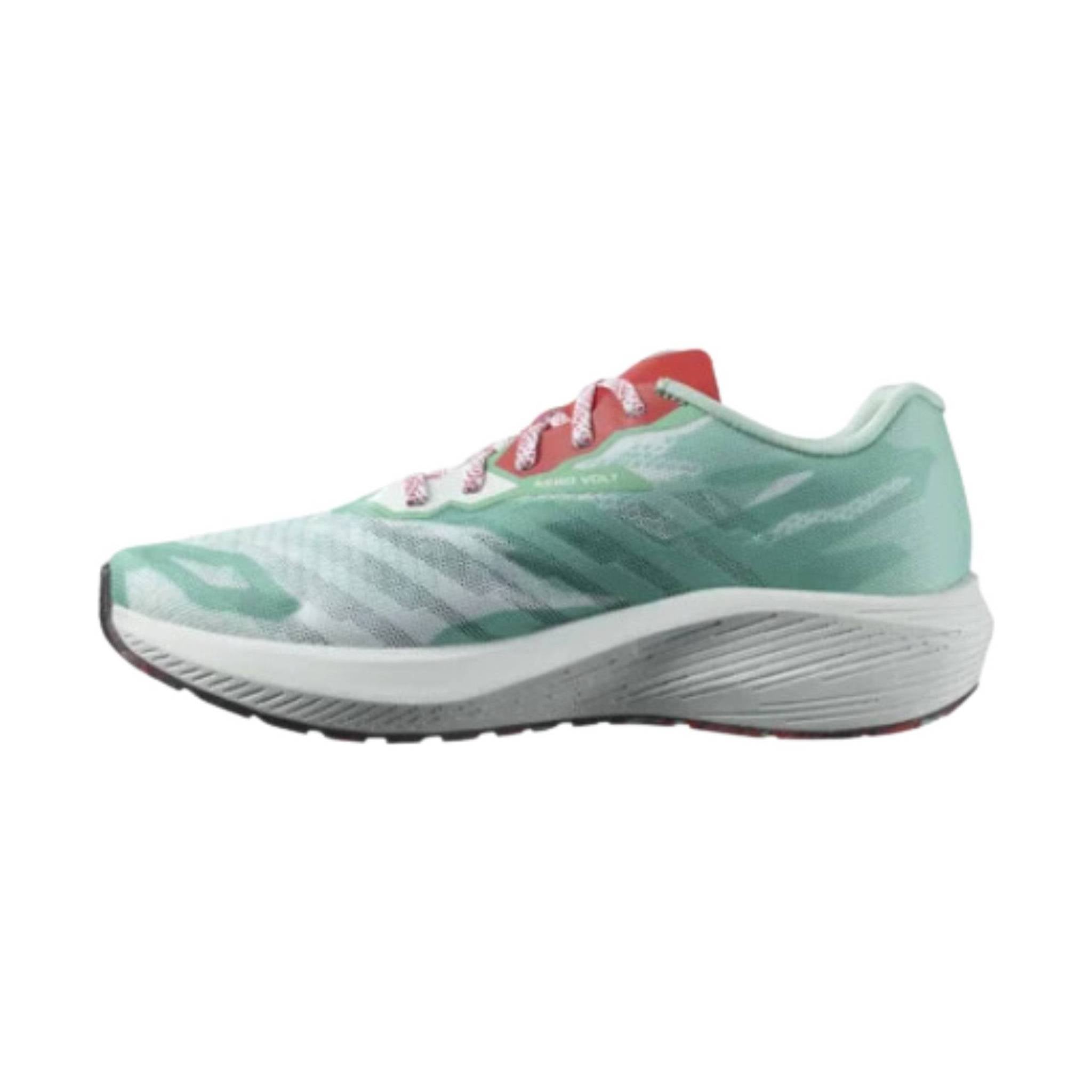 Salomon Women's Aero Volt Running Shoe - Yucca/White/Poppy Red by Lenny's Shoe & Apparel
