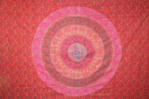 Tapestry Queen Size Sanganeer Red by Homeportonline