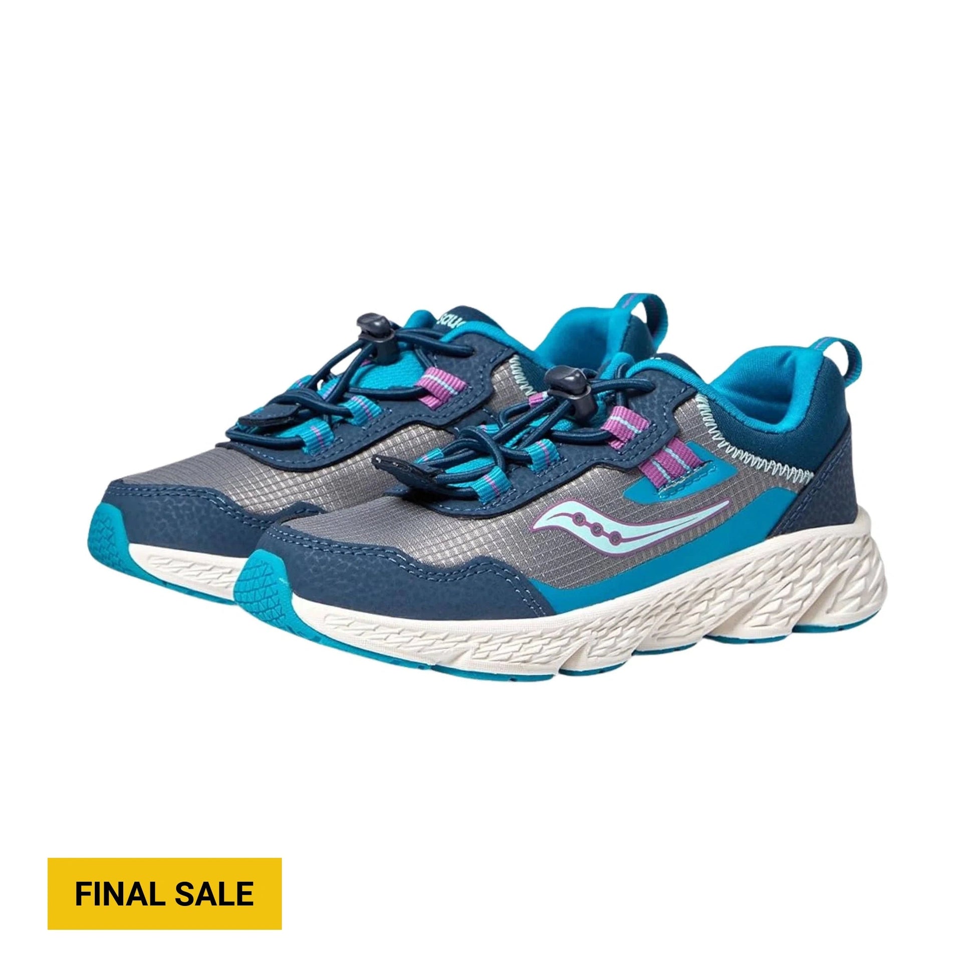 Saucony Kids' Wind Shield 3.0 Shoes - Navy/Grey/Turquoise by Lenny's Shoe & Apparel