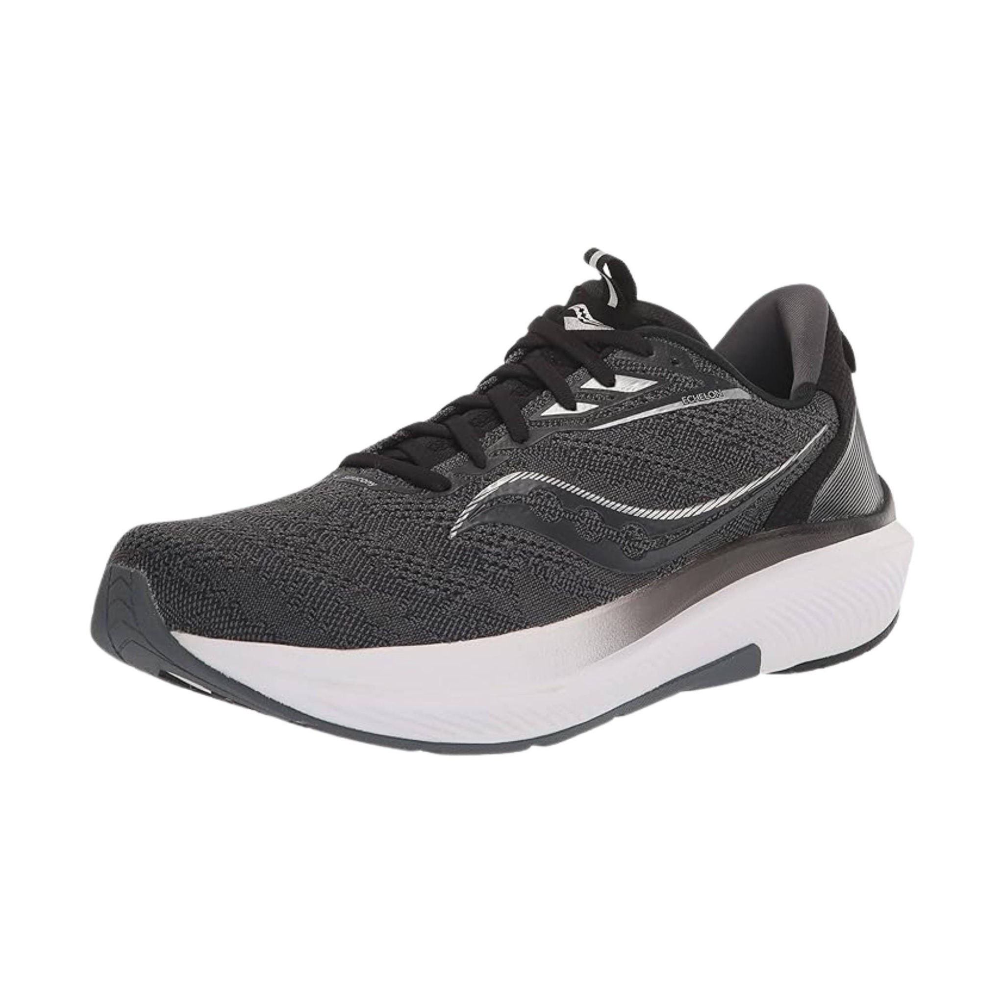 Saucony Men's Echelon 9 Running Shoes - Black/White by Lenny's Shoe & Apparel