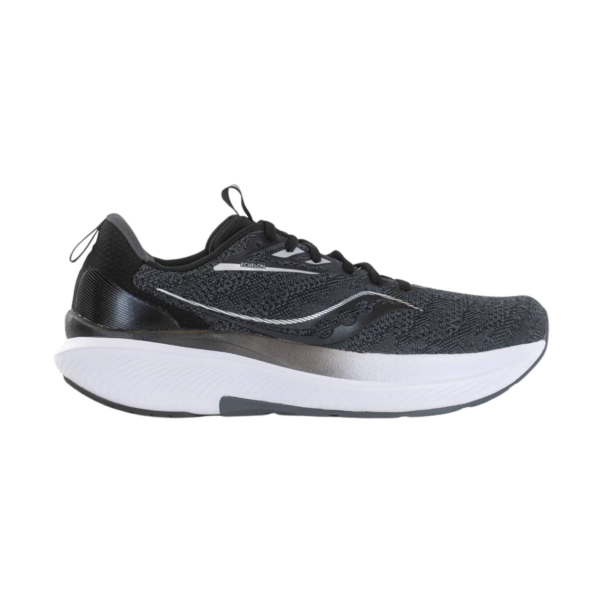 Saucony Men's Echelon 9 Running Shoes - Black/White by Lenny's Shoe & Apparel