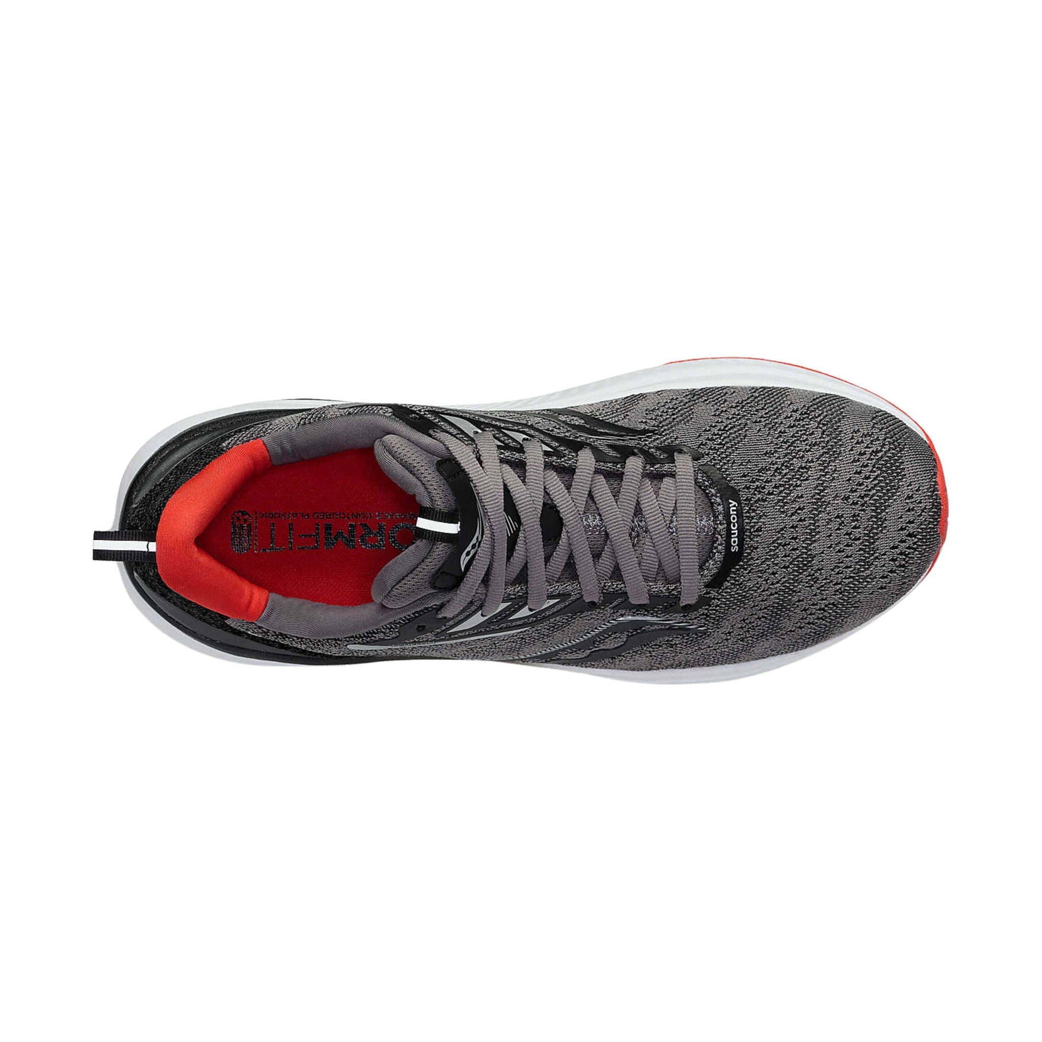 Saucony Men's Echelon 9 Running Shoes - Charcoal/Red Sky by Lenny's Shoe & Apparel