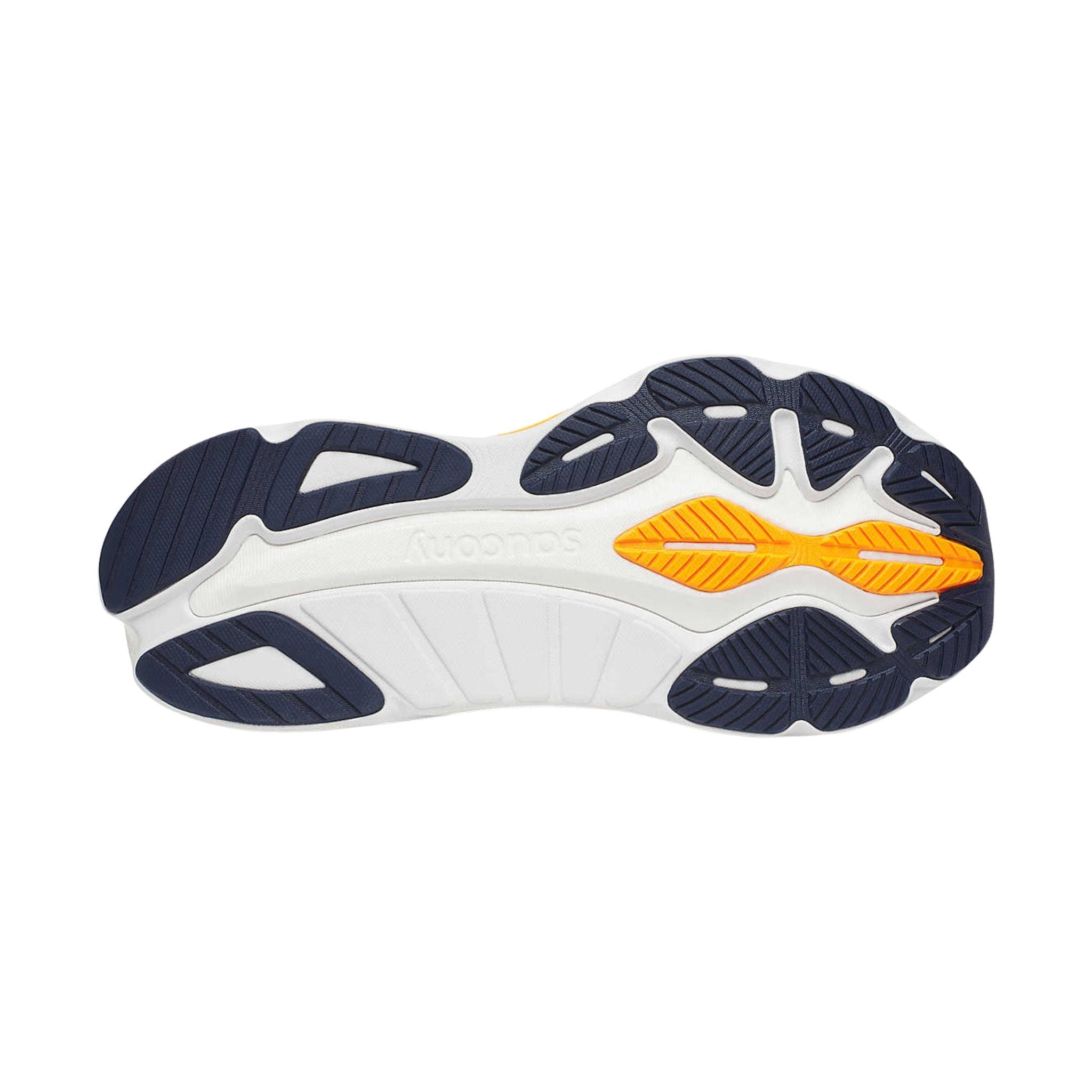 Saucony Men's Hurricane 24 Running Shoes - Navy/Peel by Lenny's Shoe & Apparel