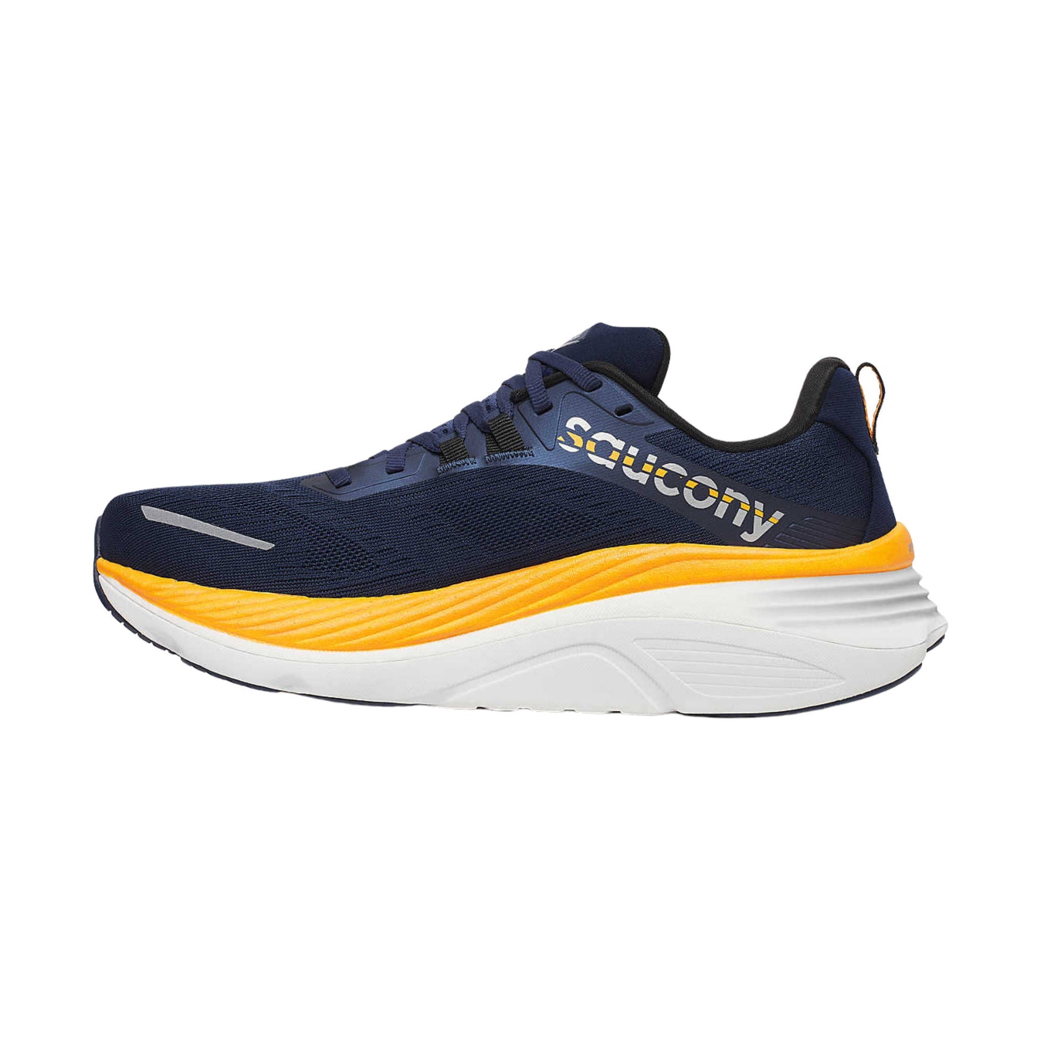 Saucony Men's Hurricane 24 Running Shoes - Navy/Peel by Lenny's Shoe & Apparel