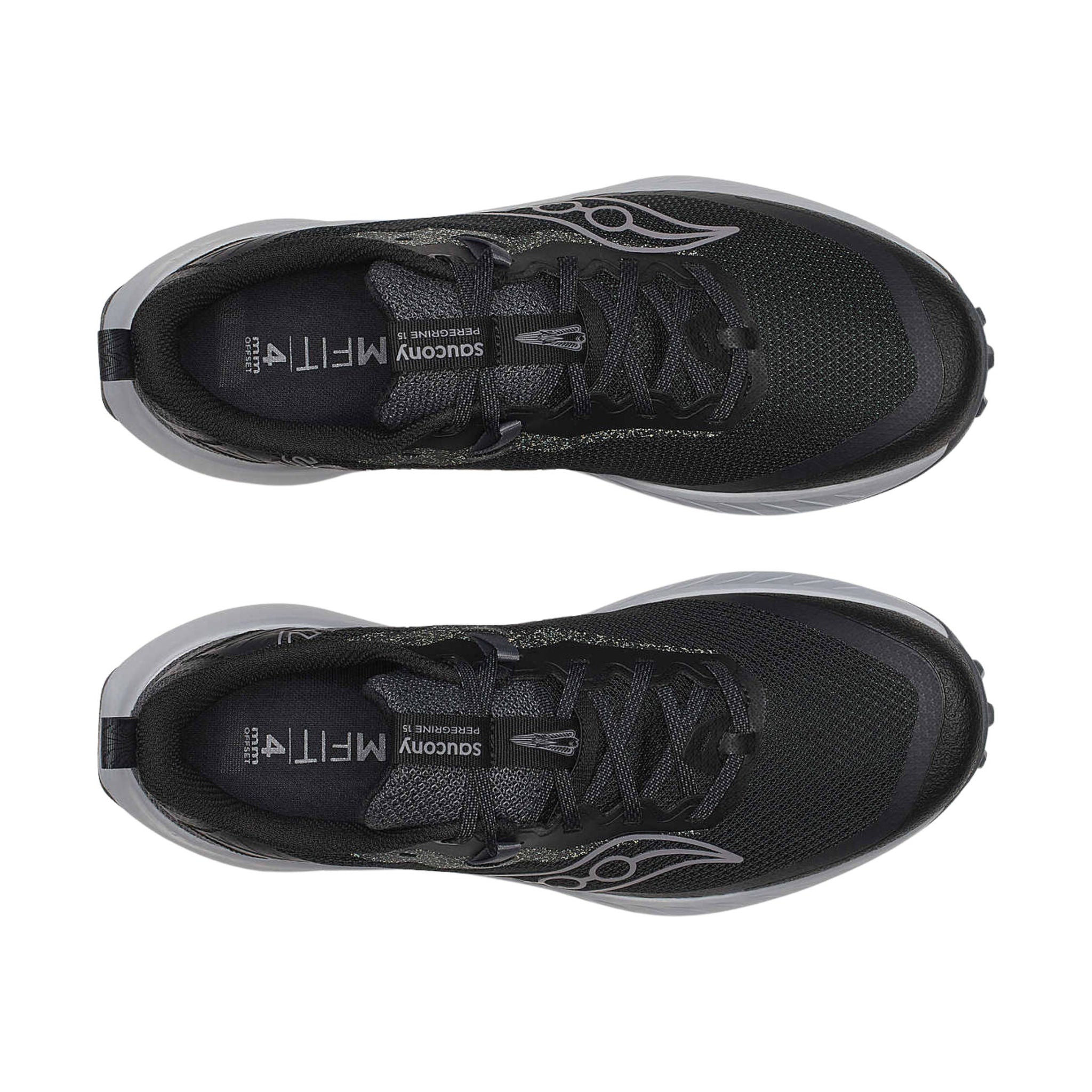 Saucony Men's Peregrine 15 Trail Shoes - Black/Shadow by Lenny's Shoe & Apparel