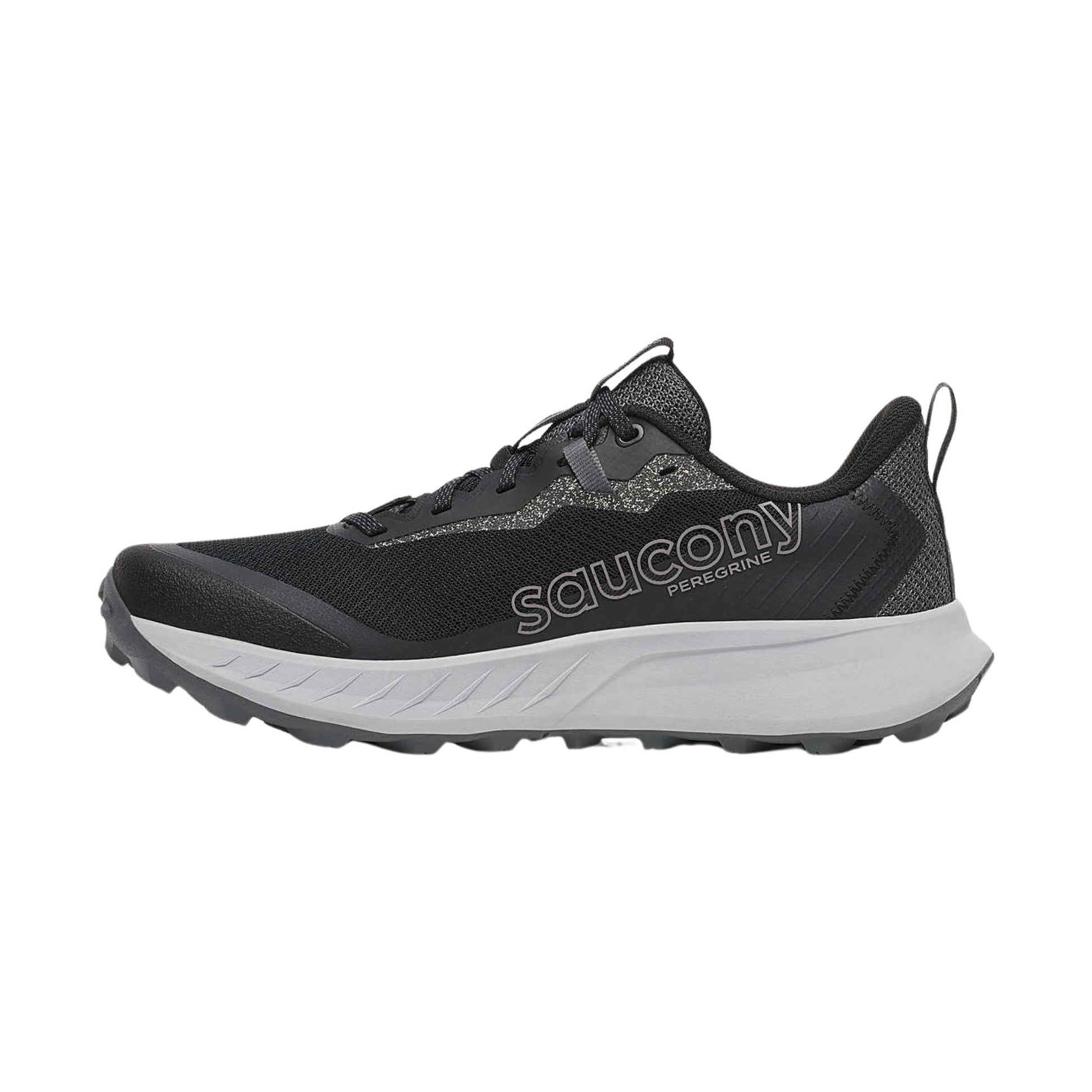 Saucony Men's Peregrine 15 Trail Shoes - Black/Shadow by Lenny's Shoe & Apparel