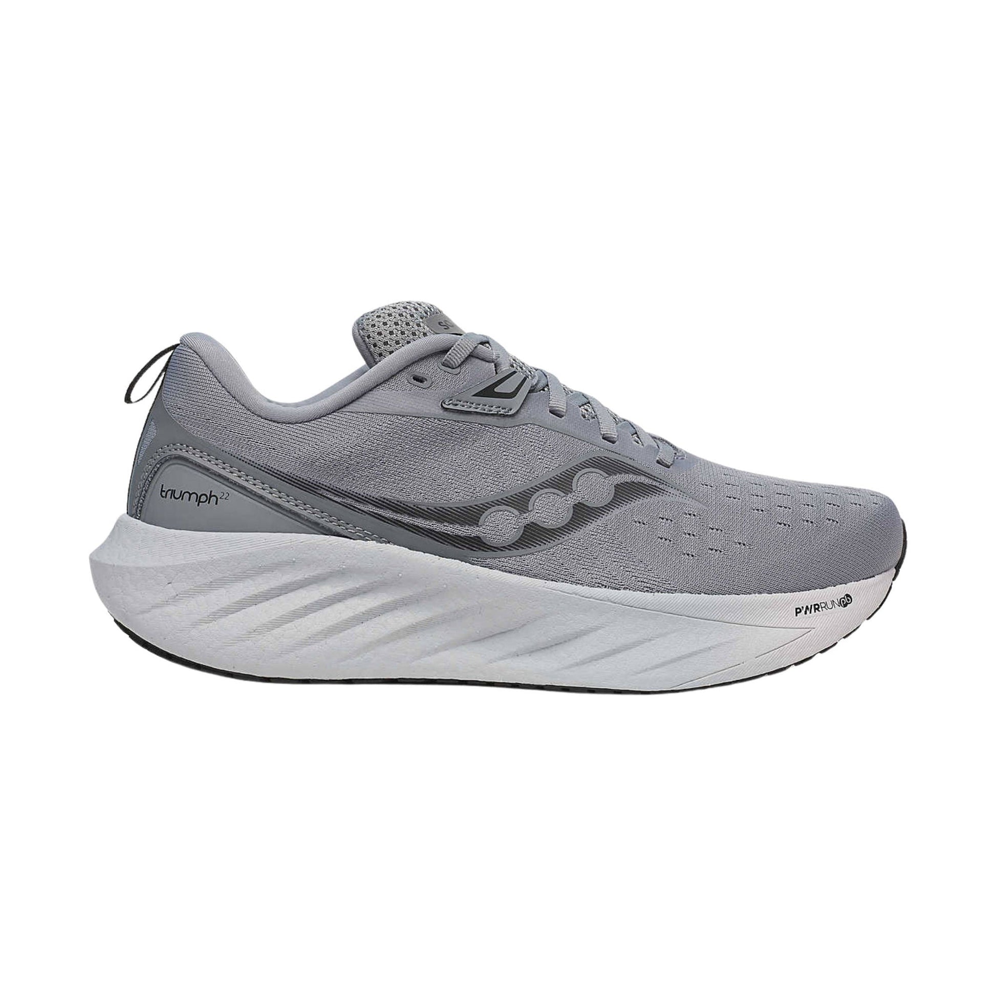 Saucony Men's Triumph 22 Running Shoes - Flint/Black by Lenny's Shoe & Apparel