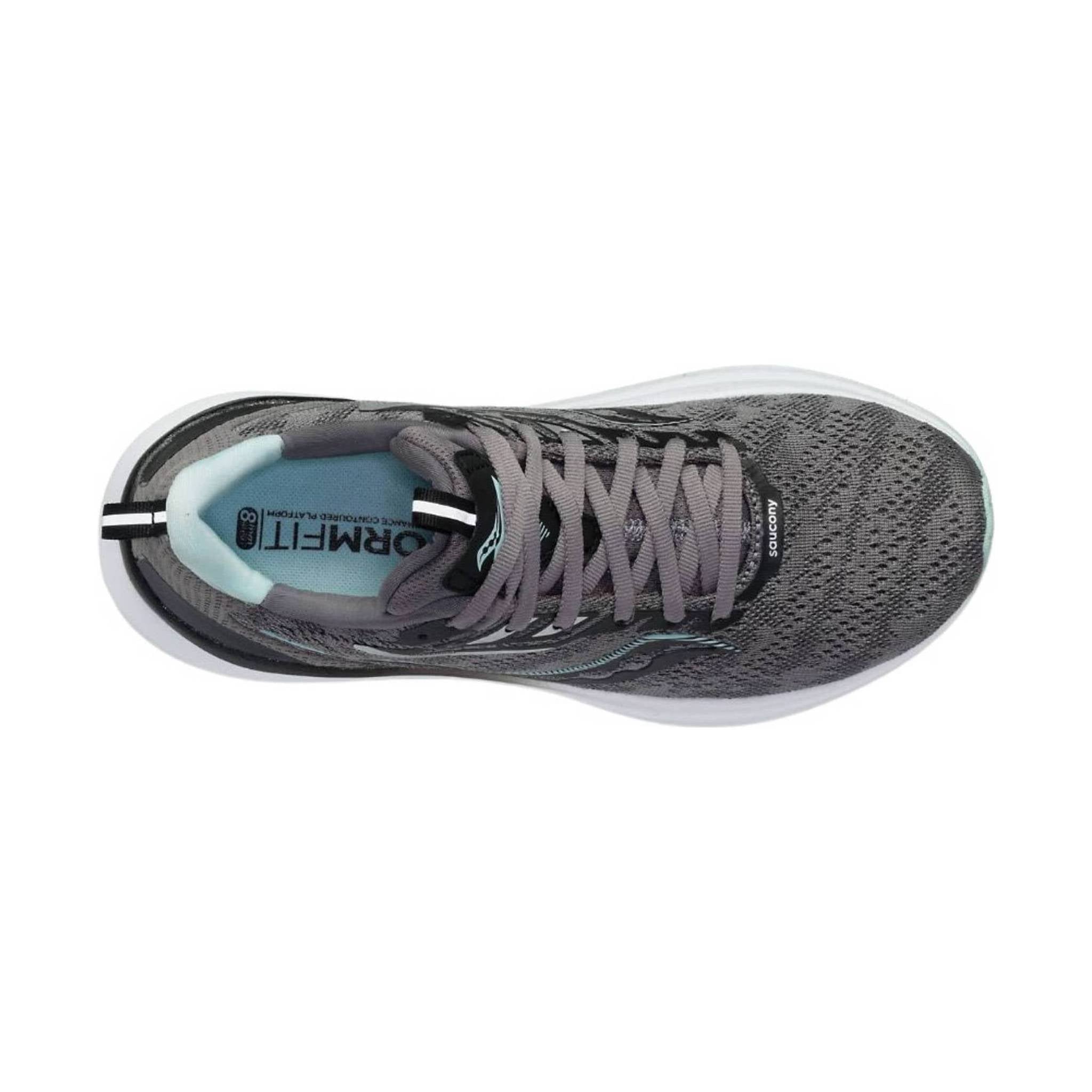Saucony Women's Echelon 9 Running Shoe - Charcoal/Ice by Lenny's Shoe & Apparel