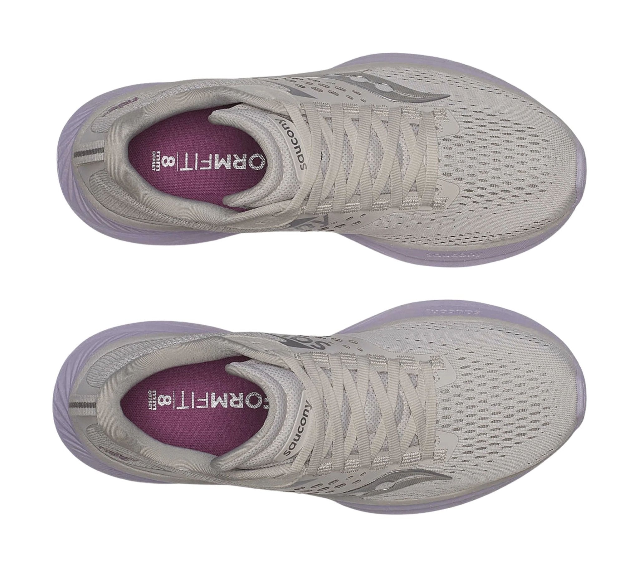 Saucony Women's Ride 17 Running Shoes - Moon/Viola by Lenny's Shoe & Apparel