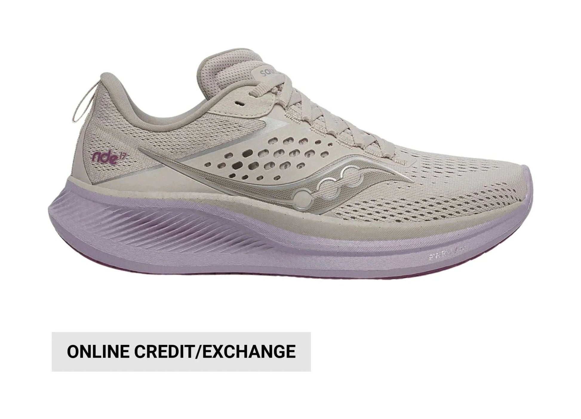 Saucony Women's Ride 17 Running Shoes - Moon/Viola by Lenny's Shoe & Apparel