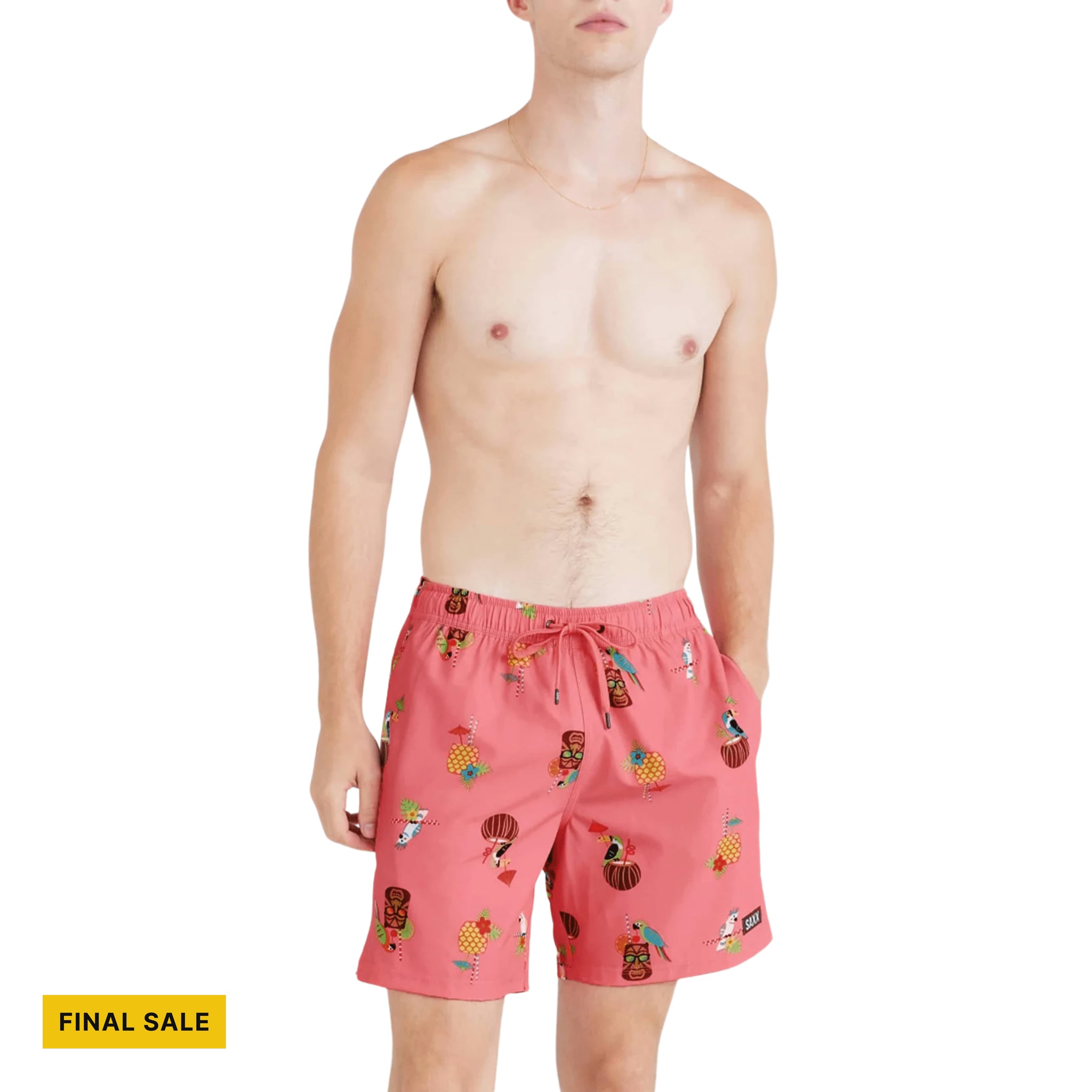 SAXX Men's Oh Bouy 2N1 7 Inch Swim Trunks - Birds Of Paradise