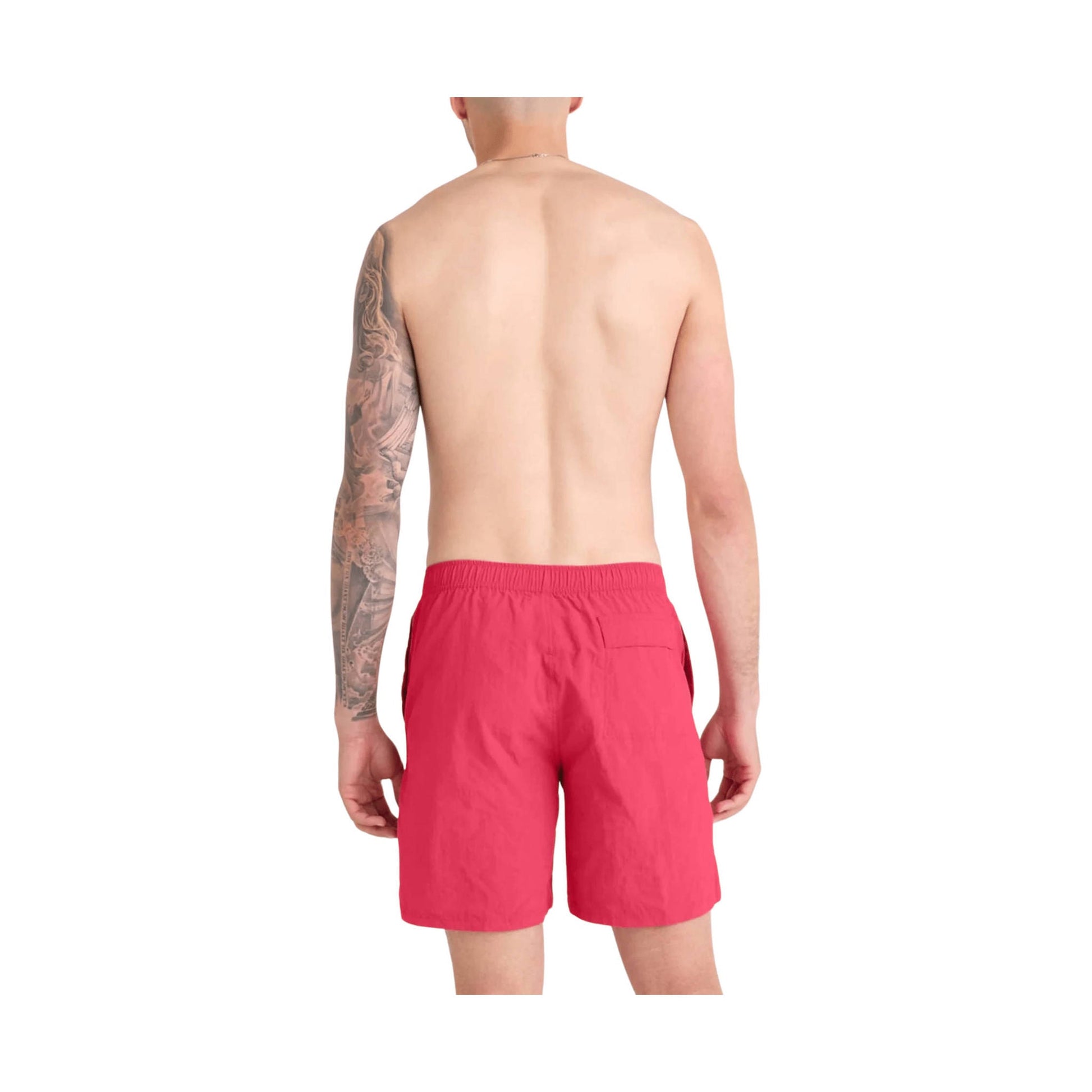 SAXX Men's Go Coastal 2N1 7 Inch Swim Trunks - Raspberry by Lenny's Shoe & Apparel
