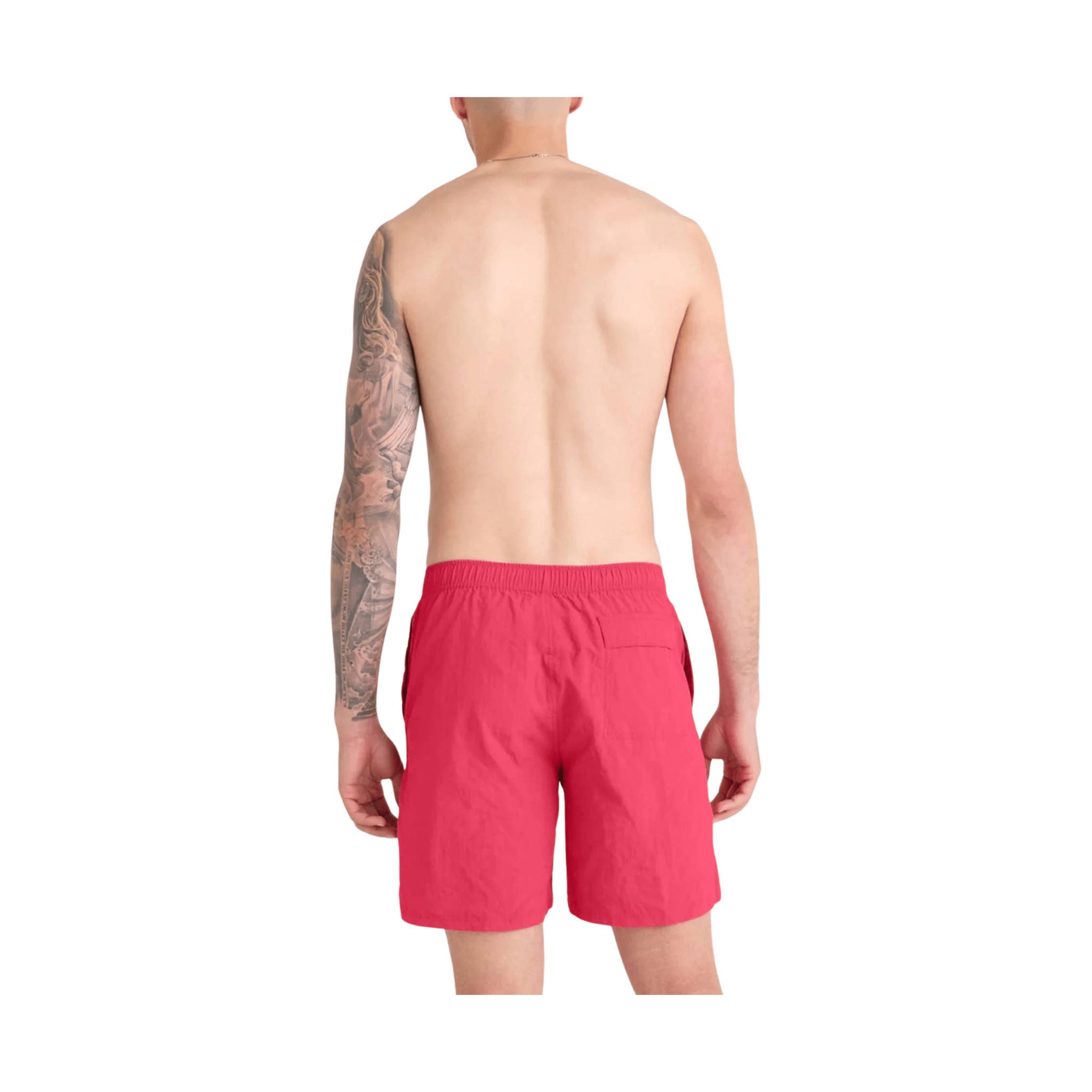 SAXX Men's Go Coastal 2N1 7 Inch Swim Trunks - Raspberry by Lenny's Shoe & Apparel