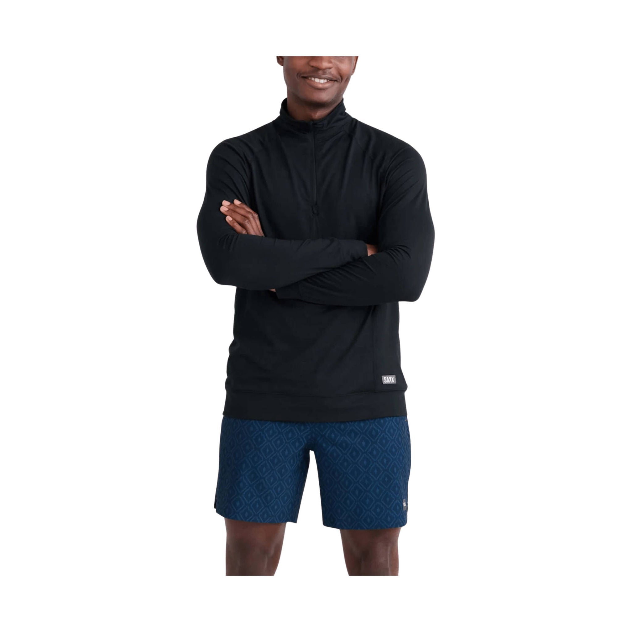 SAXX Men's Multi Sport 2N1 7 Inch Shorts - Ikat Check Navy by Lenny's Shoe & Apparel