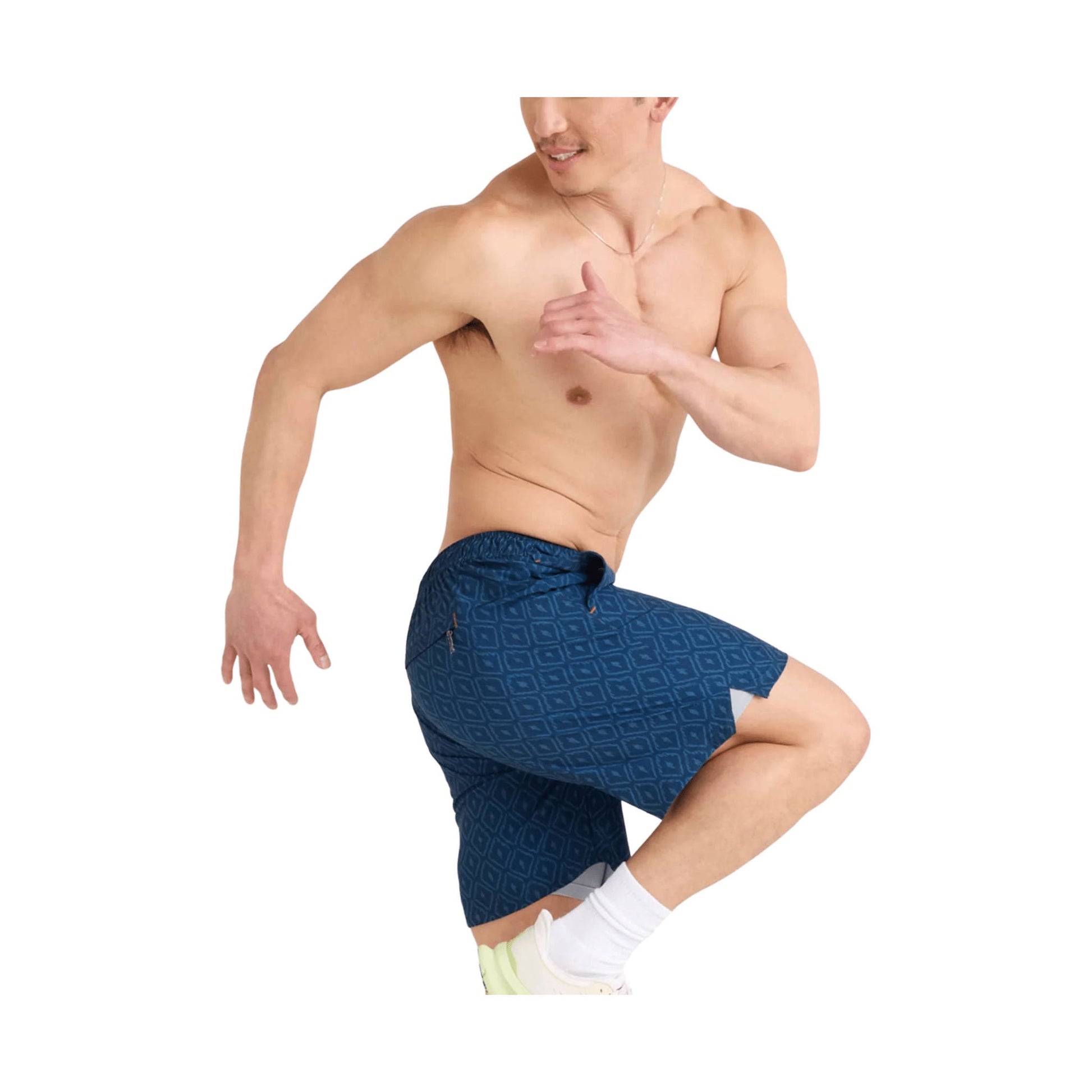 SAXX Men's Multi Sport 2N1 7 Inch Shorts - Ikat Check Navy by Lenny's Shoe & Apparel
