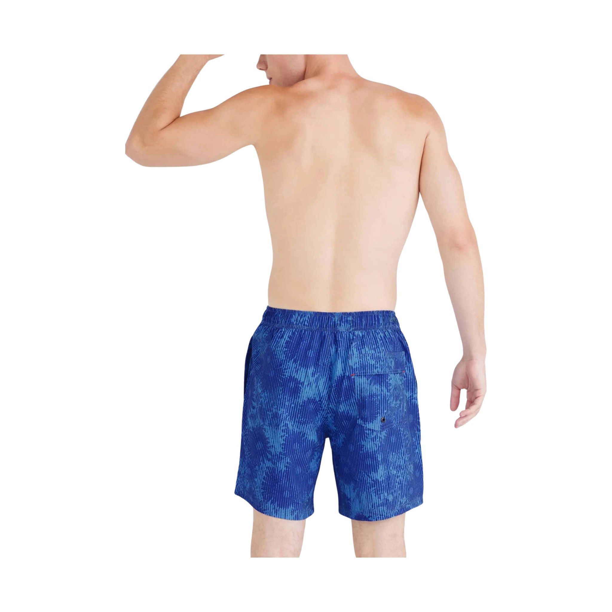 SAXX Men's Oh Bouy 2N1 7 Inch Swim Trunks - White Noise Daisy-Blue by Lenny's Shoe & Apparel