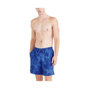 SAXX Men's Oh Bouy 2N1 7 Inch Swim Trunks - White Noise Daisy-Blue by Lenny's Shoe & Apparel
