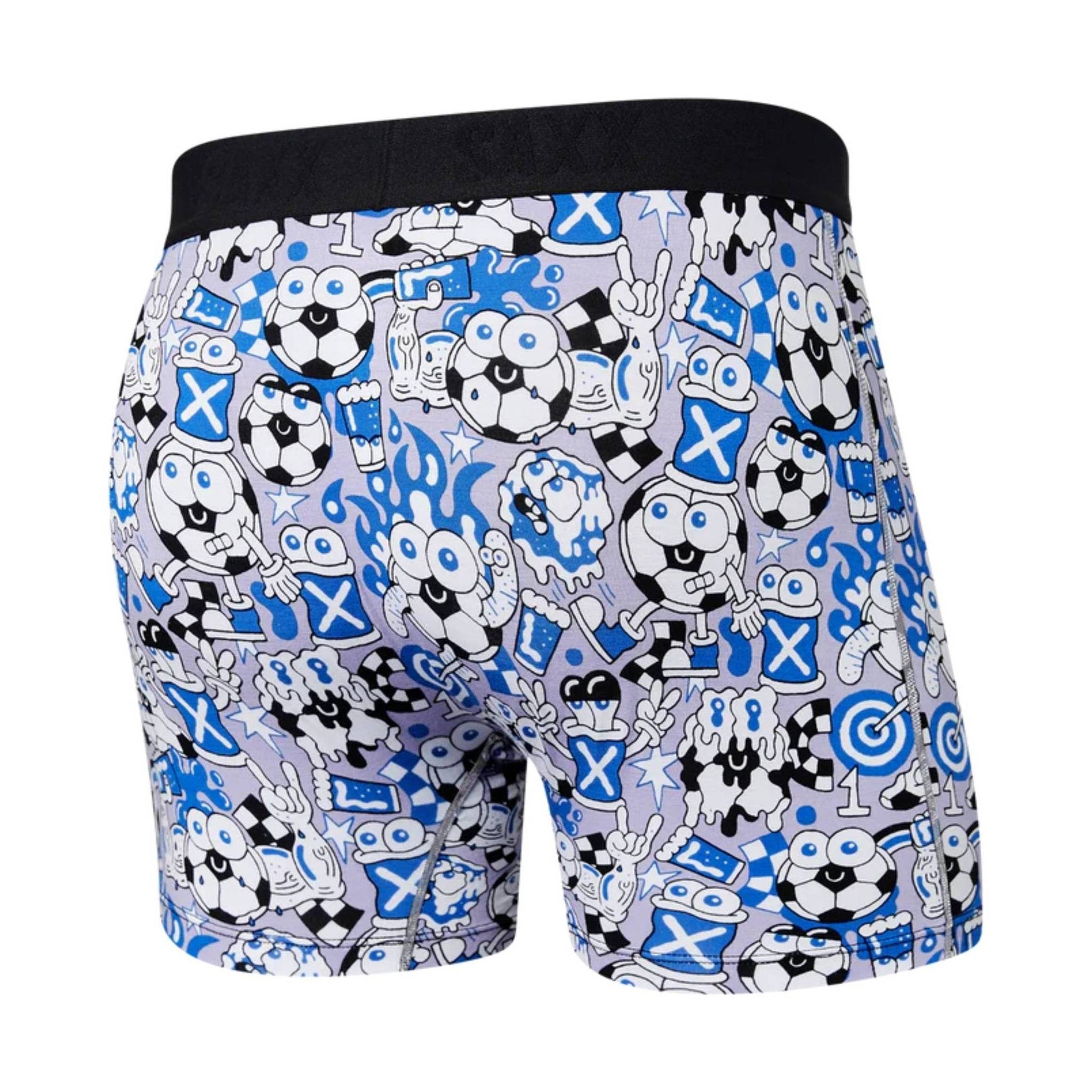 SAXX Men's Vibe Boxer Brief - Footy & Pints Blue by Lenny's Shoe & Apparel