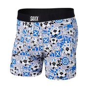 SAXX Men's Vibe Boxer Brief - Footy & Pints Blue by Lenny's Shoe & Apparel