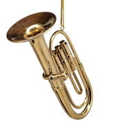 Brass Euphonium Ornament with Case
