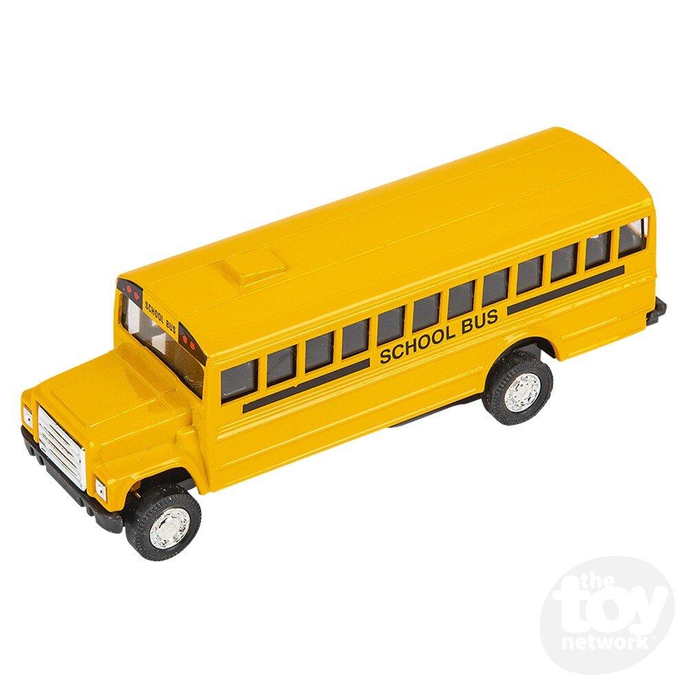 Diecast Pull Back School Bus 5" (Sold Individually) by Homeportonline