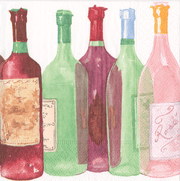 Wine Bottles Cocktail Napkins