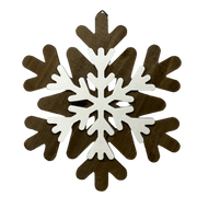 Wood Layered Snowflake Decor -